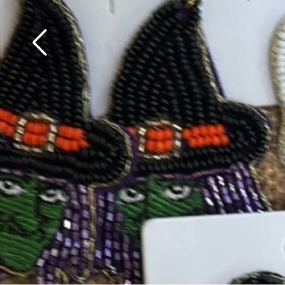 Witch Beaded Earrings - Picture 3 of 3